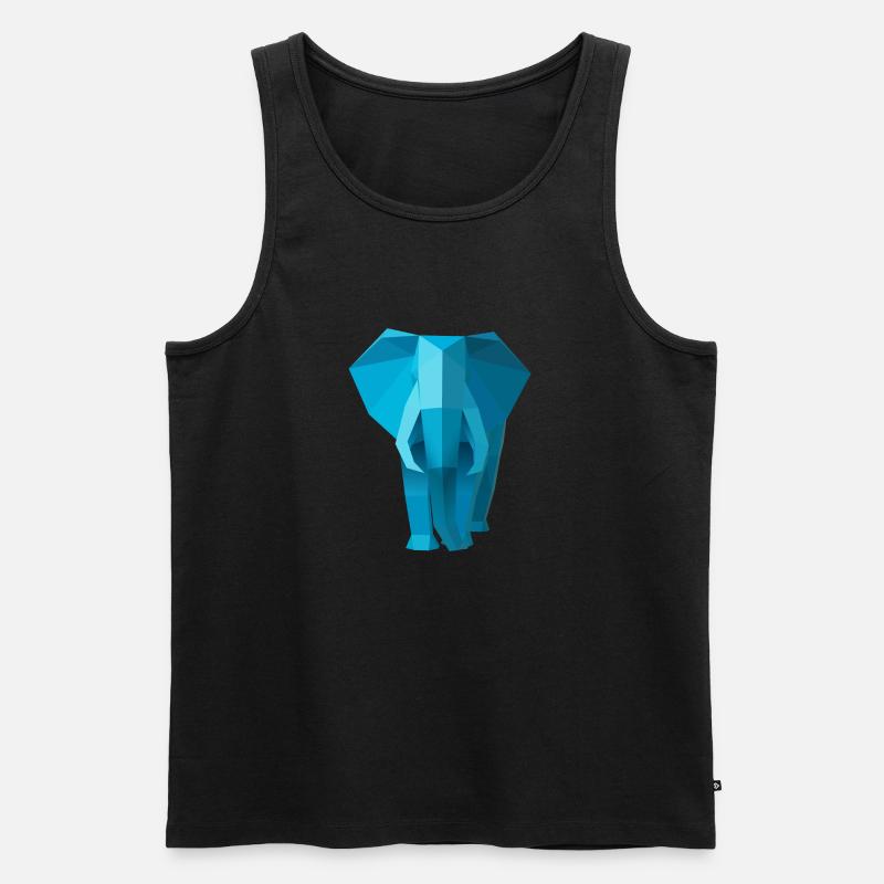 Elefant - Männer Premium Bio Tank Top - Schwarz