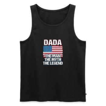 Dada - The Man The Myth The Legend Dad Grandpa - Débardeur bio Premium Homme - noir - Devant - Michal (187cm)