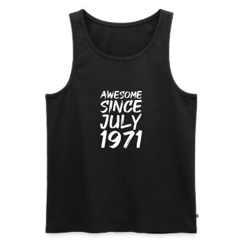 50. Geburtstag Geschenk Juli 1971 50 Jahre - Männer Premium Bio Tank Top - Schwarz - Vorne - AI Model Male 178 light (178cm)