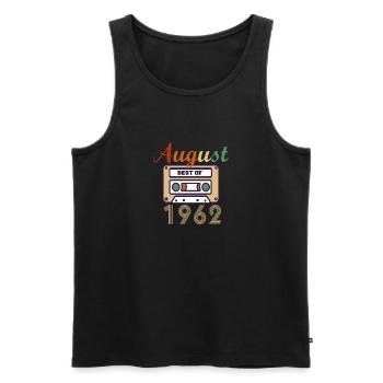 59th birthday gift August 1962 - Men's Premium Organic Tank Top - black - Front - Michal (187cm)