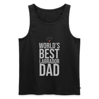 Labrador - Männer Premium Bio Tank Top - Schwarz - Vorne - Michal (187cm)