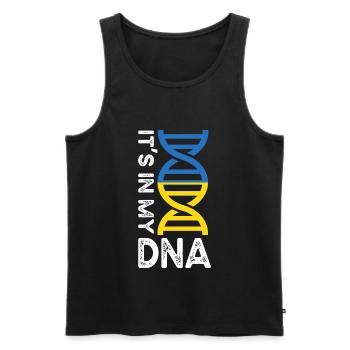 Ukraine - Männer Premium Bio Tank Top - Schwarz - Vorne - AI Model Male 178 light (178cm)