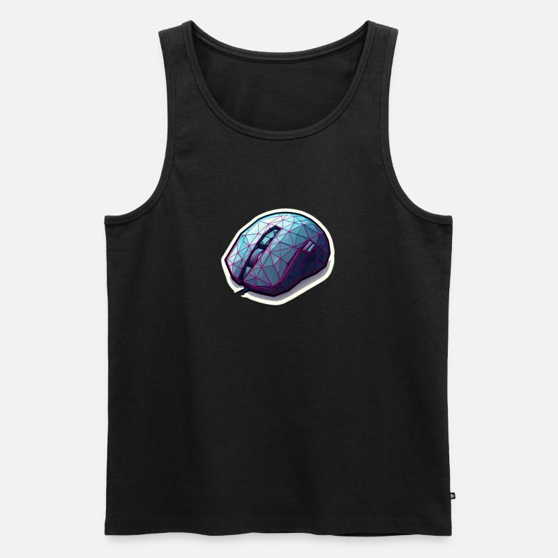 Maus Polygone - Männer Premium Bio Tank Top - Schwarz