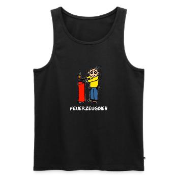 Feuerzeugdieb Feuerzeug Klauen - Männer Premium Bio Tank Top - Schwarz - Vorne - AI Model Male 178 light (178cm)