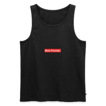 BEST FRIENDS - RED BOX LOGO - RED BOX LOGO - Men's Premium Organic Tank Top - black - Front - AI Model Male 178 light (178cm)