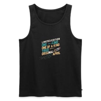 April 1969 Birthday April 1969 April - Men's Premium Organic Tank Top - black - Front - Michal (187cm)