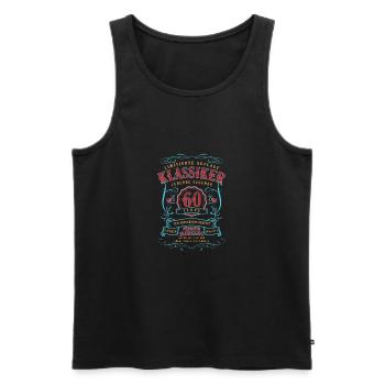 60th birthday gift - classic 60 years old - Men's Premium Organic Tank Top - black - Front - Michal (187cm)