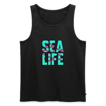 Sea life - Débardeur bio Premium Homme - noir - Devant - Michal (187cm)