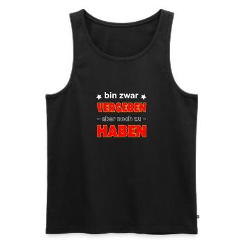 Beziehung Seitensprung - Männer Premium Bio Tank Top - Schwarz - Vorne - Michal (187cm)