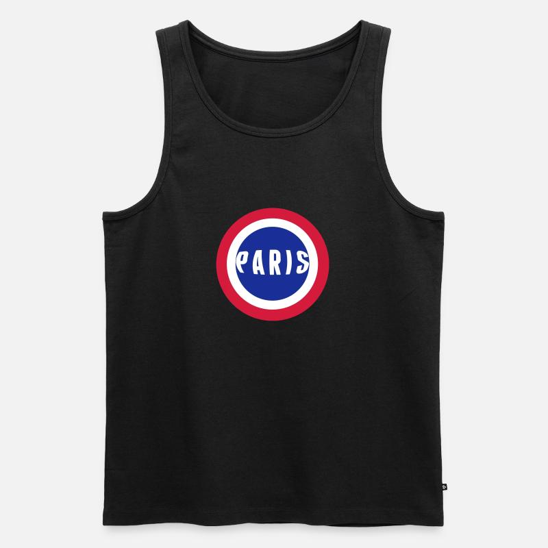 Paris Frankreich Flagge - Männer Premium Bio Tank Top - Schwarz