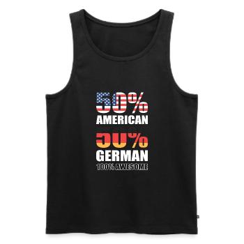 American German - Men's Premium Organic Tank Top - black - Front - AI Model Male 178 light (178cm)