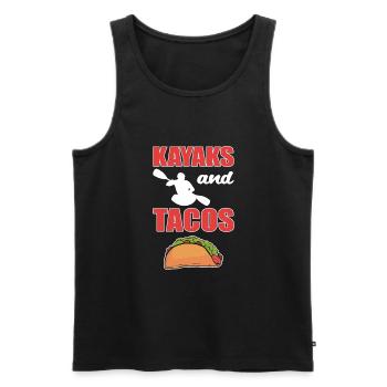 Kayaking Kayaking Canoeing Canoeing - Men's Premium Organic Tank Top - black - Front - Michal (187cm)