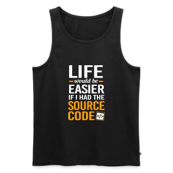 Cybersecurity Cyber Programmierer Hacker - Männer Premium Bio Tank Top - Schwarz - Vorne - AI Model Male 178 light (178cm)