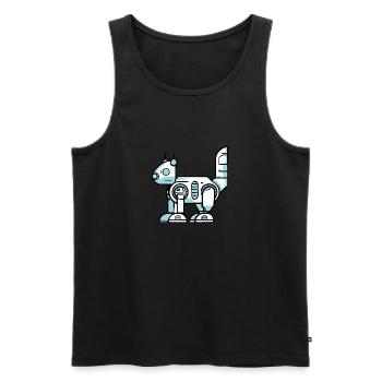 Cyber Robots Écureuils - Débardeur bio Premium Homme - noir - Devant - Michal (187cm)