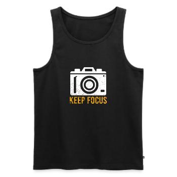Kamera Film Kameramann Vintage Kameramann Sprüche - Männer Premium Bio Tank Top - Schwarz - Vorne - AI Model Male 178 light (178cm)
