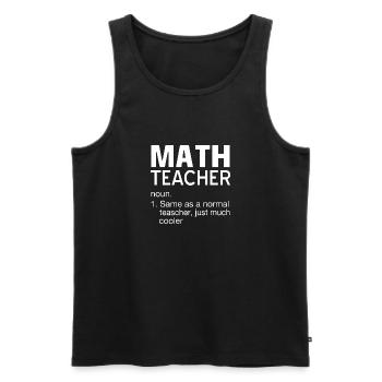 Mathematik Mathematiker Mathelehrer - Männer Premium Bio Tank Top - Schwarz - Vorne - Michal (187cm)