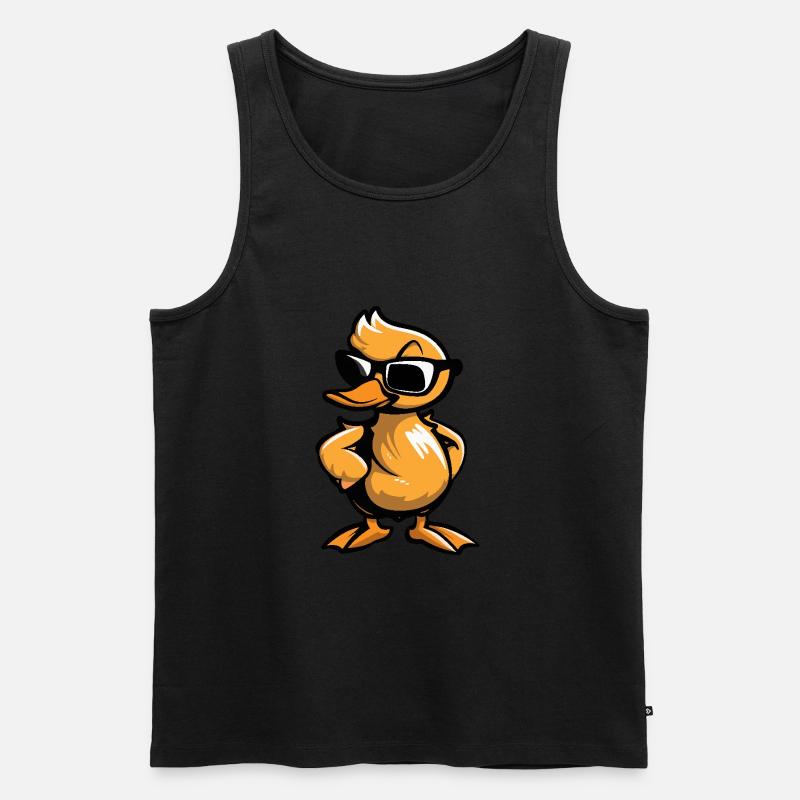 Ente Cool Comic - Männer Premium Bio Tank Top - undefined