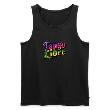 Tango Libre - Men's Premium Organic Tank Top - black - Front - AI Model Male 178 light (178cm)