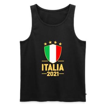 Italie Shirt ITALIA 2021 Fan de football (2020) - Débardeur bio Premium Homme - noir - Devant - Michal (187cm)