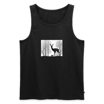 oh my deer - Männer Premium Bio Tank Top - Schwarz - Vorne - Michal (187cm)