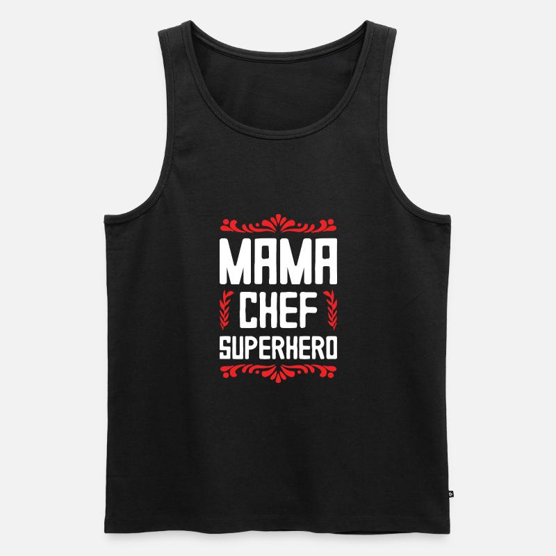 Mama Chef Superheld Mutter - Männer Premium Bio Tank Top - Schwarz