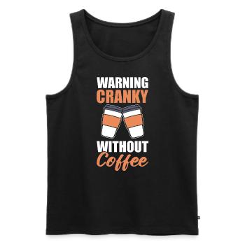 Lustiger Cappuccino-Kaffeeliebhaber Kaffee - Männer Premium Bio Tank Top - Schwarz - Vorne - AI Model Male 178 light (178cm)