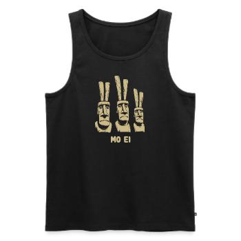 Osterinsel Moai - Osterhasen - Ostern - Geschenk - Männer Premium Bio Tank Top - Schwarz - Vorne - AI Model Male 178 light (178cm)
