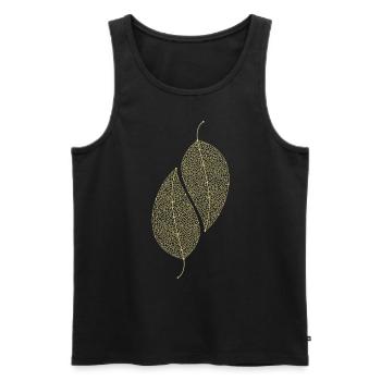 Feuilles décoratives - Débardeur bio Premium Homme - noir - Devant - Michal (187cm)
