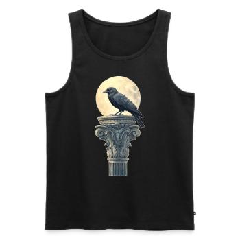 Raven - Men's Premium Organic Tank Top - black - Front - AI Model Male 178 light (178cm)