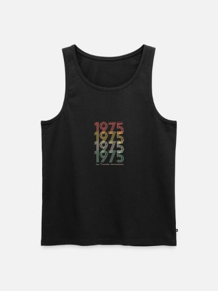Pseudo Vintage 1975 - Ekologiczny tank top męski Premium - czarny