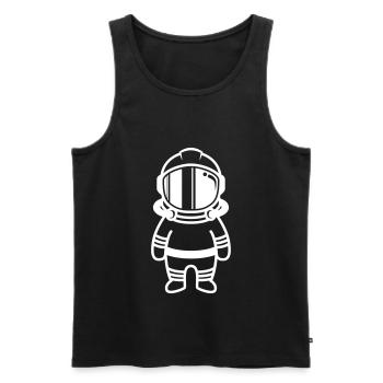 Astronaut icon icon - Men's Premium Organic Tank Top - black - Front - Michal (187cm)