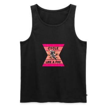 Ride like the pros - Men's Premium Organic Tank Top - black - Front - AI Model Male 178 light (178cm)