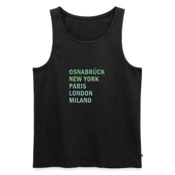 Metropole Osnabrück - Männer Premium Bio Tank Top - Schwarz - Vorne - Michal (187cm)