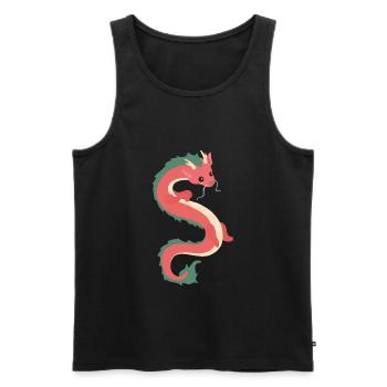 chinese dragon - Men's Premium Organic Tank Top - black - Front - AI Model Male 178 light (178cm)