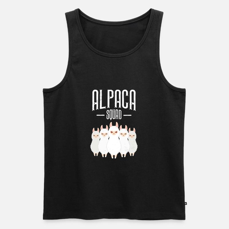 Alpaca Squad - Männer Premium Bio Tank Top - Schwarz