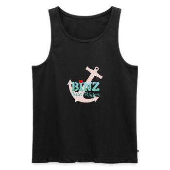 Beloved Binz - Men's Premium Organic Tank Top - black - Front - AI Model Male 178 light (178cm)