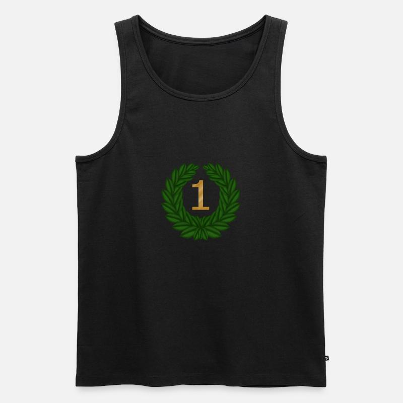 Nr 1 - Männer Premium Bio Tank Top - Schwarz