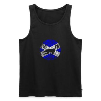 Loch Ness Monster Schottische Flagge - Männer Premium Bio Tank Top - Schwarz - Vorne - AI Model Male 178 light (178cm)