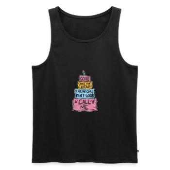 Torte Konditorin Tortenbäcker Lustiger Spruch - Männer Premium Bio Tank Top - Schwarz - Vorne - AI Model Male 178 light (178cm)