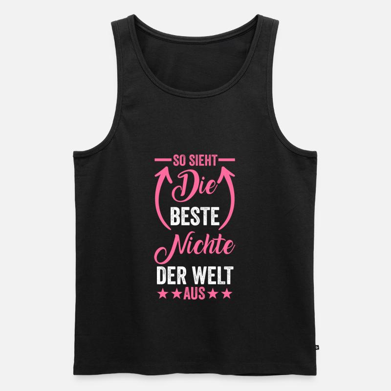 Beste Nichte Der Welt - Männer Premium Bio Tank Top - Schwarz