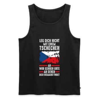Tschechien Tscheche Tschechisches - Männer Premium Bio Tank Top - Schwarz - Vorne - Michal (187cm)