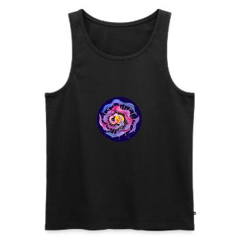 Buddha Sun 3 - Men's Premium Organic Tank Top - black - Front - AI Model Male 178 light (178cm)