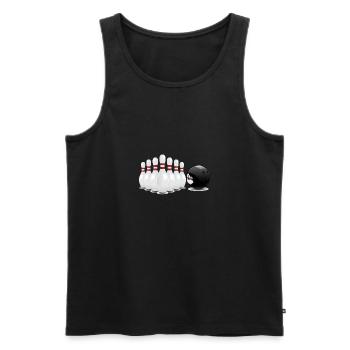sports bowling 8 F - Männer Premium Bio Tank Top - Schwarz - Vorne - Michal (187cm)