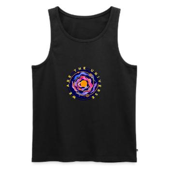 We are the universe - Men's Premium Organic Tank Top - black - Front - AI Model Male 178 light (178cm)