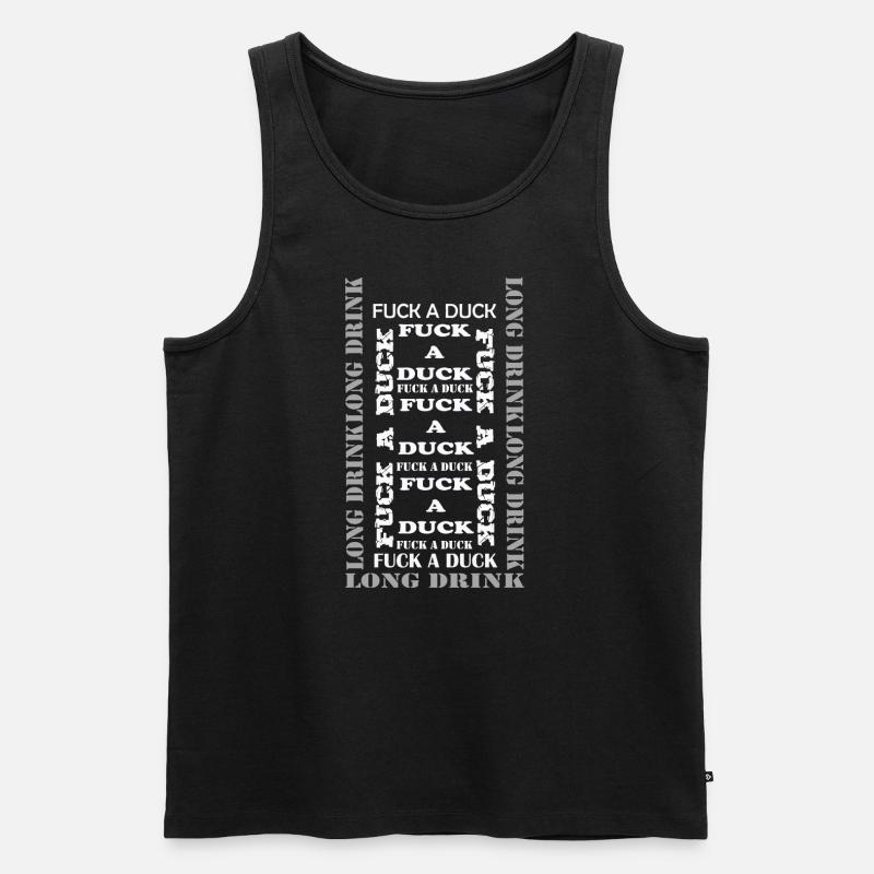 Glas voller FaD - Männer Premium Bio Tank Top - Schwarz