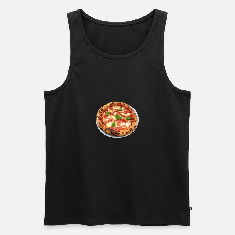 SALAMI PIZZA PIZZA. - Männer Premium Bio Tank Top - Schwarz