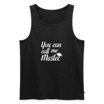 You can call me Master 2019 - Männer Premium Bio Tank Top - Schwarz - Vorne - AI Model Male 178 light (178cm)
