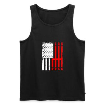 Retro Graphic Car Lover Car Mechanic Vehicle Techn - Men's Premium Organic Tank Top - black - Front - Michal (187cm)