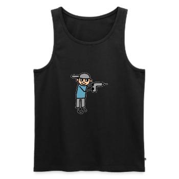 Handwerker Handwerk Heimwerker Bastler Bohren - Männer Premium Bio Tank Top - Schwarz - Vorne - AI Model Male 178 light (178cm)