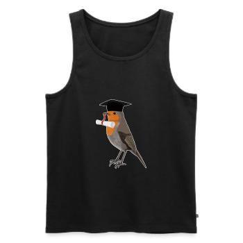 Oiseau célibataire - Débardeur bio Premium Homme - noir - Devant - AI Model Male 178 light (178cm)